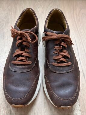 Cole Haan GrandPro Brown Leather Lace-Up Sneakers